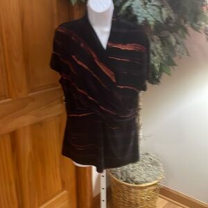 DKNY Jersey Top, Black, Size XL